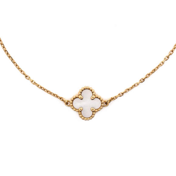 Van Cleef & Arpels Sweet Alhambra Bracelet 18K Yellow Gold and Mother of Pearl - Picture 3 of 4